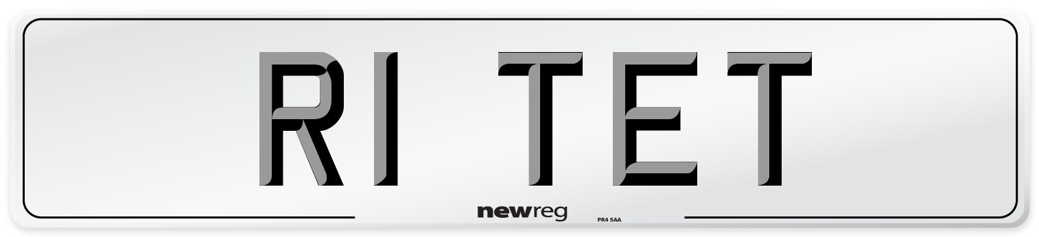 R1 TET Number Plate from New Reg